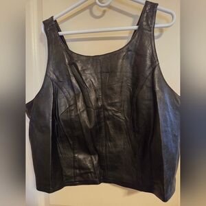 🍍Leather Tank Top